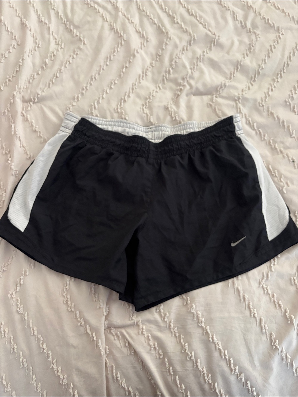 Nike Women's Black Running Shorts with White Accents